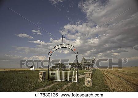 Stock Photograph - statue, cemetary, canada, saskatchewan, scenic, kronau. Fotosearch