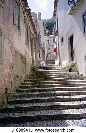 streets, up, two, between, stairway, view View Large Photo Image Stock Photography - streets, up, two, between, stairway, view. Fotosearch