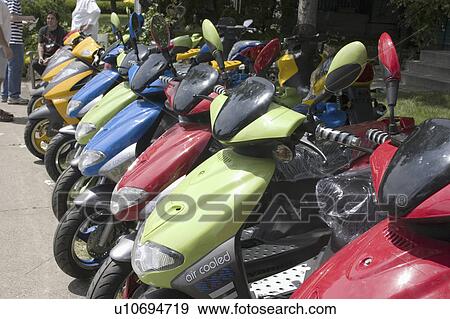 Stock Photo - stroke, lineup, two, rx8, strada, colorful. Fotosearch