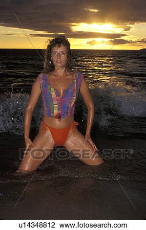 surf, bottoms, bikini, sunset, model View Large Photo Image Stock Image - surf, bottoms, bikini, sunset, model. Fotosearch