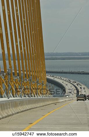 Stock Photo - tourism, bridge, usa, florida, scenic, suspension. Fotosearch