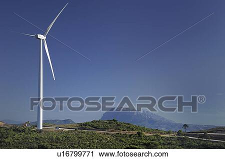 Stock Image - vilanova, turbines, digital, spain, windmills, wind. Fotosearch