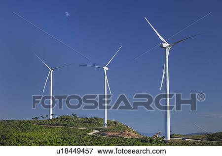 Stock Photo - vilanova, turbines, digital, spain, windmills, wind. Fotosearch