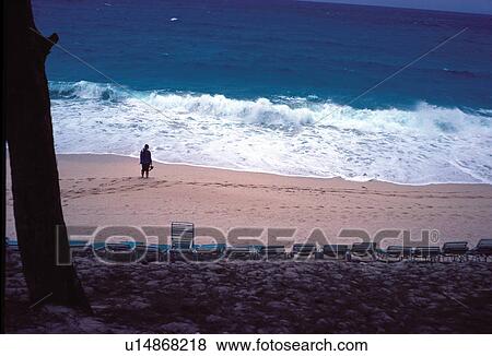 Stock Photo - waiting, woman, abandonment, lonliness, beach, female. Fotosearch