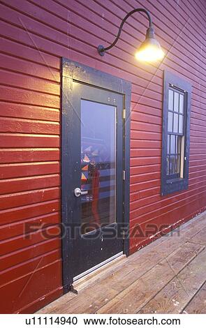 Stock Image - wharf, coupeville, historic, light, washington, window. Fotosearch