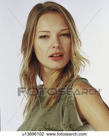 white, beautiful, studio, female, woman, portrait View Large Photo Image Stock Image - white, beautiful, studio, female, woman, portrait. Fotosearch