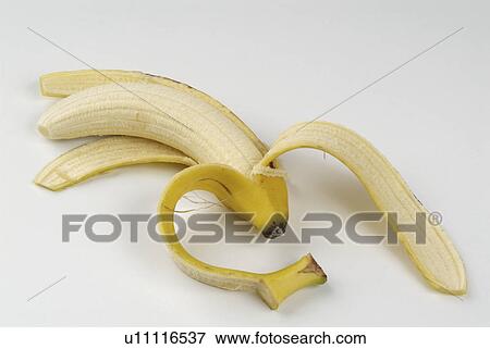 Stock Photo - white, cook, comestible, background, banana. Fotosearch