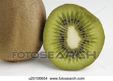 Picture - white, vegetable, fruit, background, kiwi. Fotosearch