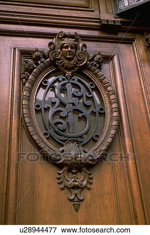 Stock Photo - wood, door, europe, france, paris, wooden. Fotosearch