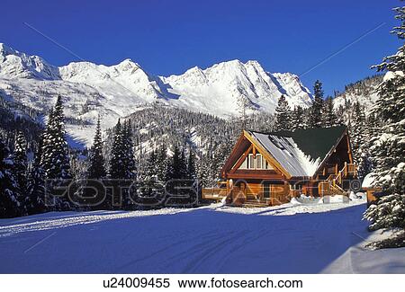 Island Lake Resorts Red Eagle Lodge Near Fernie British Columbia Canada Stock Photography - 