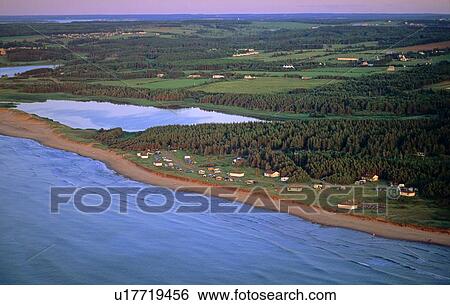 Aerial Of Campground And Cottages Cavendish Prince Edward Island