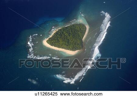 Stock Photography - Aerial view of atoll, Kuwajelein, Marshall Islands, Micronesia. Fotosearch