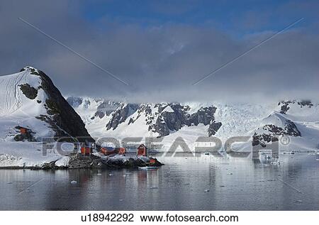 Almirante Brown, an unmanned Argentine research station in Paradise Bay, Antarctic Peninsula View Large Photo Image Stock Image - Almirante Brown, an unmanned Argentine research station in Paradise Bay, Antarctic Peninsula. Fotosearch