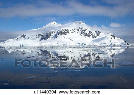 Bird's view of Paradise Bay on quiet summer day, Antarctic Peninsula View Large Photo Image Picture - Bird's view of Paradise Bay on quiet summer day, Antarctic Peninsula. Fotosearch
