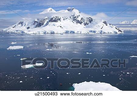 Bird's view of Paradise Bay on quiet summer day, Antarctic Peninsula View Large Photo Image Stock Image - Bird's view of Paradise Bay on quiet summer day, Antarctic Peninsula. Fotosearch