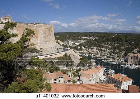 Bonifacio harbour, Corsica View Large Photo Image Stock Image - Bonifacio harbour, Corsica. Fotosearch