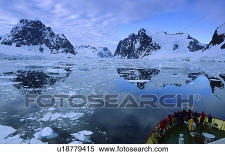 Early morning scenery of the Antarctic Peninsula. Lemaire Channel, Antarctic Peninsula, Antarctica. View Large Photo Image Stock Photography - Early morning scenery of the Antarctic Peninsula. Lemaire Channel, Antarctic Peninsula, Antarctica.. Fotosearch