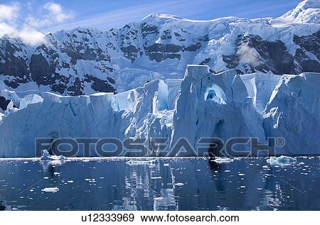 Glacier front in Paradise Bay Antarctic Peninsula View Large Photo Image Stock Photo - Glacier front in Paradise Bay Antarctic Peninsula. Fotosearch