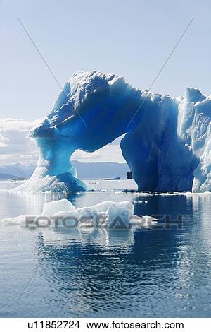 Picture - Icebergs calved from the LeConte Glacier just outside Petersburg, Southeast Alaska, USA. Pacific Ocean. . Fotosearch