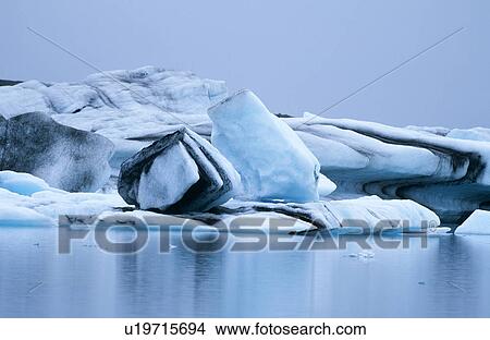 Picture - Icebergs in Jokulsarlon glacial lagoon. Iceland. Fotosearch