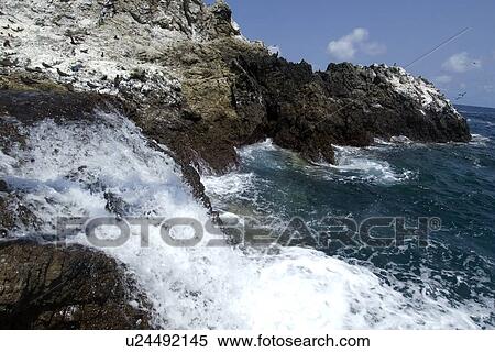 Seawater flowing, St. Peter and St. Paul's rocks, Brazil, Atlantic Ocean View Large Photo Image Stock Photography - Seawater flowing, St. Peter and St. Paul's rocks, Brazil, Atlantic Ocean . Fotosearch