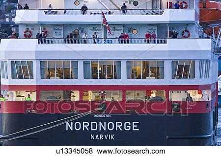 The Norwegian cruise ship Nordnorge in the port town of Ushuaia, Argentina on the island of Tierra del Fuego. This city bills itself as the southernmost city in the world. The Nordnorge was the first ship on the scene of the sinking expedition ship Explor View Large Photo Image Stock Photo - The Norwegian cruise ship Nordnorge in the port town of Ushuaia, Argentina on the island of Tierra del Fuego. This city bills itself as the southernmost city in the world. The Nordnorge was the first ship on the scene of the sinking expedition ship Explor. Fotosearch