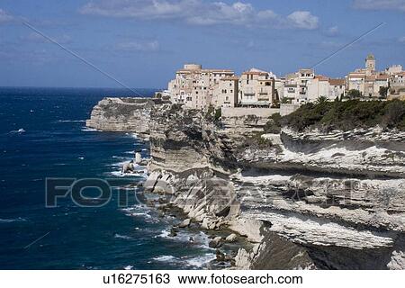 The precariously balanced town of Bonifacio, Corsica View Large Photo Image Stock Image - The precariously balanced town of Bonifacio, Corsica. Fotosearch