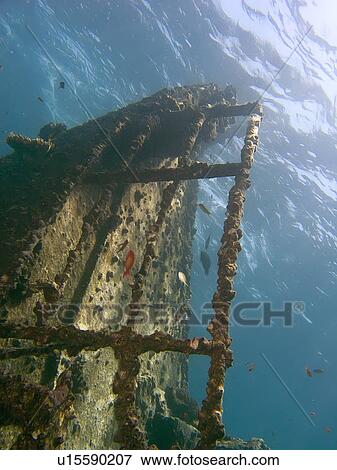 Stock Photo - The wreck of the Kormoran. Laguna Reef, Sharm El Sheikh, South Sinai, Red Sea, Egypt.. Fotosearch