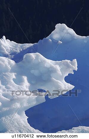 Stock Image - A very unusual iceberg calved from the Sawyer Glacier in Tracy Arm in southeast Alaska, USA.. Fotosearch