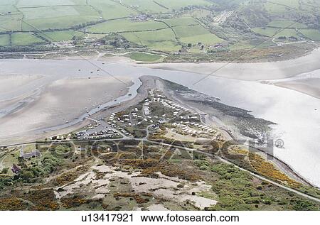 Aerial view of mouth of Teifi estuary Gwbert, Cardigan Bay, Wales View Large Photo Image Stock Image - Aerial view of mouth of Teifi estuary Gwbert, Cardigan Bay, Wales. Fotosearch