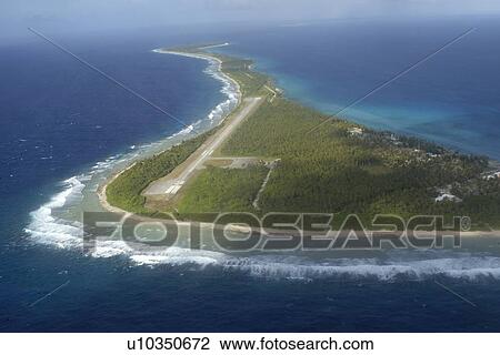 Stock Image - Aerial view of Rongelap Island, Marshall Islands, Micronesia. Fotosearch