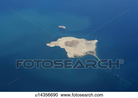 An aerial view of a small island off the northern Baja Peninsula on the Gulf of California (Sea of Cortez) side. Baja California, Mexico. (rr) View Large Photo Image Stock Image - An aerial view of a small island off the northern Baja Peninsula on the Gulf of California (Sea of Cortez) side. Baja California, Mexico. (rr). Fotosearch
