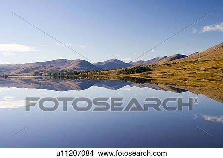 Freshwater loch. Black Mount by Rannoch Moor near Glencoe, Scotland. View Large Photo Image Picture - Freshwater loch. Black Mount by Rannoch Moor near Glencoe, Scotland.. Fotosearch