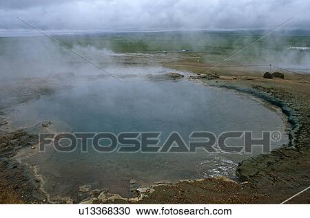 Stock Image - Hot spring geyser. Iceland. Fotosearch