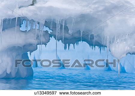 Iceberg detail in and around the Antarctic Peninsula during the summer months. More icebergs are being created as global warming is causing the breakup of major ice shelves and glaciers. View Large Photo Image Stock Photo - Iceberg detail in and around the Antarctic Peninsula during the summer months. More icebergs are being created as global warming is causing the breakup of major ice shelves and glaciers.. Fotosearch
