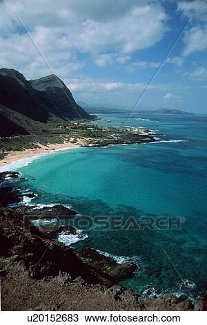 Stock Image - Makapu point, East Oahu, Hawaii (N. Pacific). Fotosearch