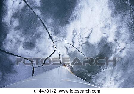 Ships bow breaking ice to enter a fjord in the high arctic. Svalbard / Spitsbergen View Large Photo Image Stock Image - Ships bow breaking ice to enter a fjord in the high arctic. Svalbard / Spitsbergen . Fotosearch
