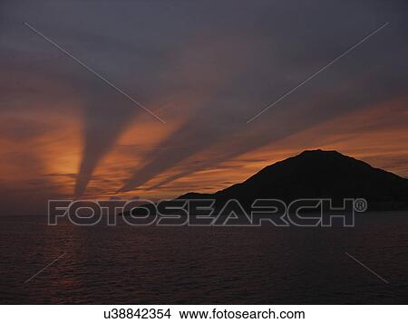 Picture - Sunset at Zabarghad Island. Red Sea. Egypt. Fotosearch