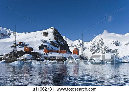 The Argentine research station Almirante Brown in Paradise Bay (Harbour) on the Danco Coast of the Antarctic Peninsula. View Large Photo Image Stock Image - The Argentine research station Almirante Brown in Paradise Bay (Harbour) on the Danco Coast of the Antarctic Peninsula.. Fotosearch