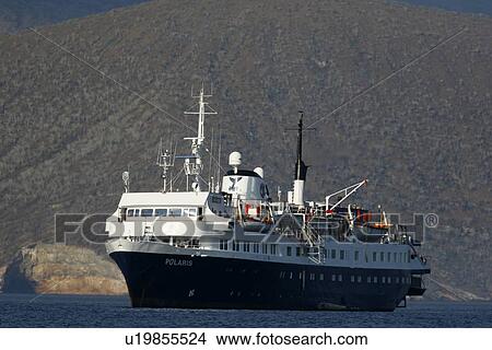 Picture - The Lindblad expedition ship Polaris operating in the Galapagos Island Archipeligo since 1997.. Fotosearch