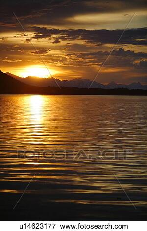 View of the shoreline at sunset from Colt Island in Stephen's Passage of Admiralty Island, Southeast Alaska, USA. Pacific Ocean. View Large Photo Image Stock Photo - View of the shoreline at sunset from Colt Island in Stephen's Passage of Admiralty Island, Southeast Alaska, USA. Pacific Ocean.. Fotosearch