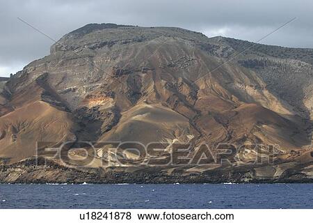 Stock Photo - Volcanic tuft along the shoreline of Ascension Island in the south Atlantic Ocean.. Fotosearch