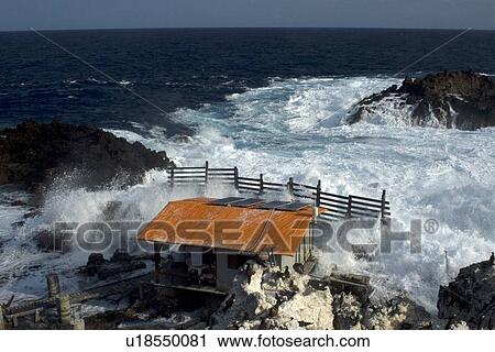 Waves pounding at field research station, St. Peter and St. Paul's rocks, Brazil, Atlantic Ocean View Large Photo Image Stock Image - Waves pounding at field research station, St. Peter and St. Paul's rocks, Brazil, Atlantic Ocean . Fotosearch