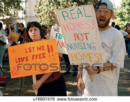 Angry activists attending a Freedom Rally to advocate for the civil rights of people with disabilities. View Large Photo Image Stock Photo - Angry activists attending a Freedom Rally to advocate for the civil rights of people with disabilities.. Fotosearch