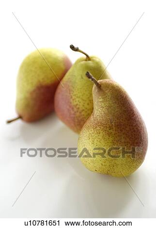 Stock Image - A trio of pears. Fotosearch
