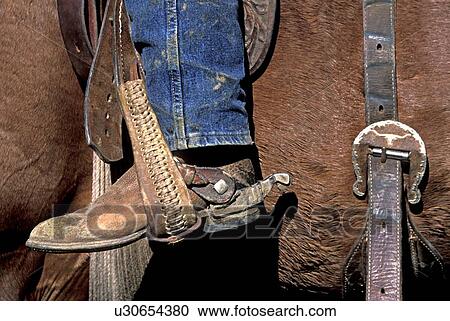 Stock Image - boot in a stirrup. Fotosearch