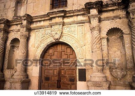 Front doors of the Alamo View Large Photo Image Stock Photo - Front doors of the Alamo. Fotosearch