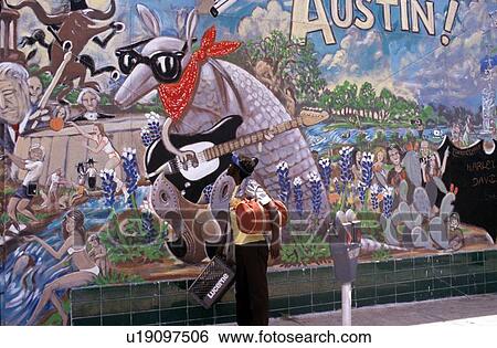 Stock Photograph - Graffiti on a wall in Austin, Texas. Fotosearch