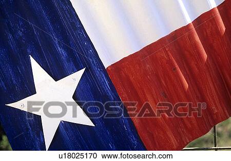 Stock Image - painted Texas flag. Fotosearch