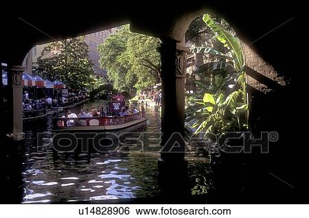 people boat riding in the riverwalk in San Antonio View Large Photo Image Stock Photograph - people boat riding in the riverwalk in San Antonio. Fotosearch